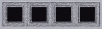 Рамка на 4 поста, CRYSTAL