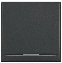 Axolute Кнопка 1Р (NO) 16 А 250 В~ – 2 модуля, цвет антрацит