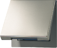 JUNG LS 990Edelstal Откидная крышка для розеток и изделий 50х50 (ES2990KL)