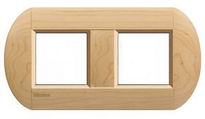 LivingLight Рамка овальная, 2 поста, цвет Клен