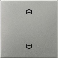 JUNG LS 990 АлюминийНакладка нажимного электронного жалюзийного выключателя с ДУ (радио) (AL5232F)
