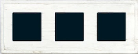 Рамка на 3 поста, MADRID PROVENCE, гор./верт, цвет white decape