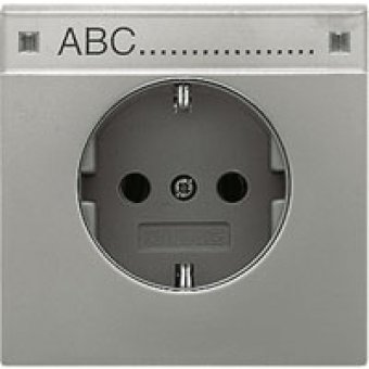 JUNG LS 990 Беж Розетка Schuko 16Ф 250V~ с полем для надписи (AL2520NAKO)