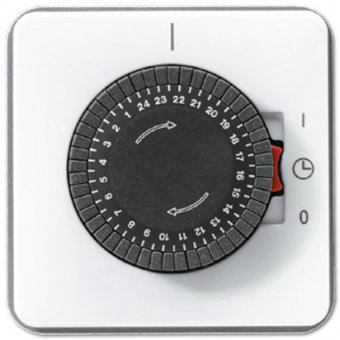 JUNG CD 500/CD plusБел Таймер поворотный суточный с электроприводом (шаг программы 30 мин) (CD5024