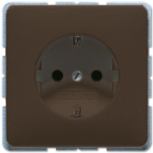 Штепсельная розетка SCHUKO 16А 250V~ с винтовым зажимом; коричневая