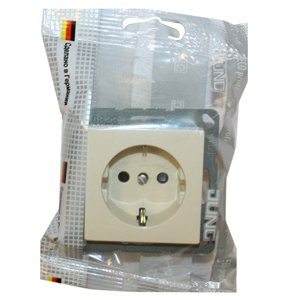 Штепсельная розетка SCHUKO 16A 250V~ с заземлением; слоновая кость