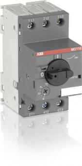 Автомат ABB MS116-0.63 50 кА с регулируемой тепловой защитой 0.4A - 0.63A