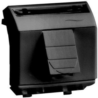Компьютерная розетка RJ-45, кат.5Е (разъем АМР), DKC Brava 2 модуля черная