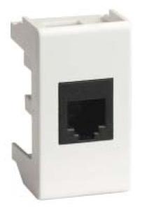 Компьютерная розетка RJ-45 кат.5E (экранированная) DEKC Viva 1 модуль белая