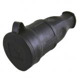 Розетка каучуковая ИЭК 2P+E 16А 250В IP44 переносная