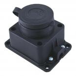 Розетка каучуковая ИЭК 2P+E 16А 250В IP44 настенная