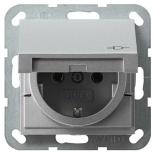 Механизм розетки с лицевой панелью с крышкой Gira System 55 