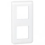 Рамка Legrand Mosaic 2х2 модуля вертикальная белый