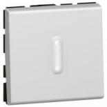 Переключатель Legrand Mosaic с подсветкой - 2М алюминий