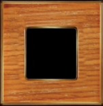 Рамка на 1 пост, VINTAGE WOOD, гор./верт, цвет CHERRY- Bright Gold