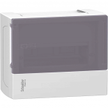 Бокс навесной с дымчатой дверцей Schneider Electric Mini Pragma на 12 модулей с клеммниками N+PE