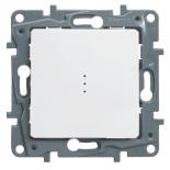 Выключатель/переключатель одноклавишный с подсветкой 10AX - 250В Legrand Etika белый