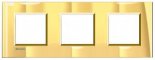 LivingLight Рамка прямоугольная, 3 поста, цвет Золото