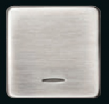 Клавиша широкая  с подсветкой, Nickel Satin
