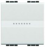 LivingLight Кнопка Axial с автоматическими клемами, размер 2 модуля, цвет белый