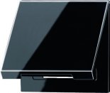 JUNG SL 500 Черный Откидная крышка для розеток и изделий 50х50 (SL590KLSW)