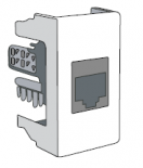 Компьютерная розетка RJ-45 кат.6 DKC Viva 1 модуль белая