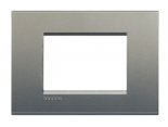 LivingLight Рамка прямоугольная, 3 модуля, цвет Серый шелк