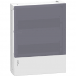 Бокс навесной с дымчатой дверцей Schneider Electric Mini Pragma на 24 (2х12) модуля с клеммниками N+PE