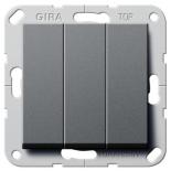 Выключатель/переключатель трехклавишный с винтовыми клеммами Gira System 55 