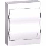 Бокс навесной с белой дверцей Schneider Electric Easy9 на 24 (2х12) модуля с клеммниками N+PE