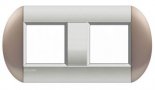 LivingLight Рамка овальная, 2 поста, цвет Бронзовый
