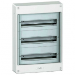 Щит навесной с прозрачной дверцей Schneider Electric Pragma на 54 (3x18) модуля с клеммниками N+PE