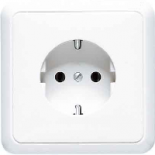 JUNG CD 500/CD plusБел Розетка с/з в сборе с рамкой (5520WW)