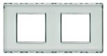 LivingLight Рамка прямоугольная, 2 поста, цвет Kristall