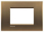 LivingLight Рамка прямоугольная, 3 модуля, цвет Бронза