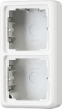 JUNG CD 500/CD plusБел Коробка для накладного монтажа 2-я с рамкой (CD582AWW)