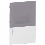 Бокс встраиваемый с дымчатой дверцей Schneider Electric Mini Pragma на 4 модуля с клеммниками N+PE