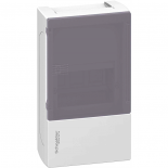 Бокс навесной с дымчатой дверцей Schneider Electric Mini Pragma на 4 модуля с клеммниками N+PE