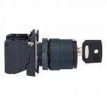 Переключатель Schneider Electric XB4BG21 на 3 положения с возвратом, с ключем