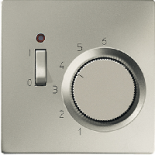 JUNG LS 990Edelstahl Термостат комнатный, 10(4)А (TRES231)