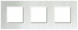 LivingLight Рамка прямоугольная, 3 поста, цвет Серебро