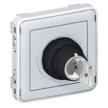 Выключатель трехпозиционный с ключем Legrand Plexo IP55 серый