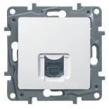 Компьютерная розетка с одним разъемом RJ45 категории 6e UTP Legrand Etika белая
