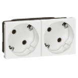 Розетка Legrand Mosaic 2х2К+3 45° белая 4М