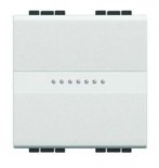 LivingLight Выключатель Axial с автоматическими клемами, размер 2 модуля, цвет белый