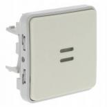 Кнопочный выключатель  с нормально-открытым контактом и подсветкой 10А Legrand Plexo IP55 белый