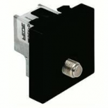 FEDE Черная Накладка ТВ розетки 1-ой (FD0321-M)