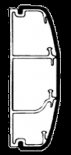 DKC In-Liner Front Канал-плинтус 3 отд 82x22,5 TBN W длина 2м. (9650)