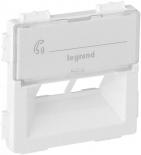 Лицевая наклонная панель двойных розеток RJ45 Rutenbeck Legrand Valena Life белая
