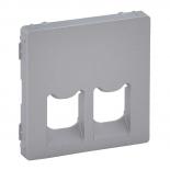 Лицевая панель двойных розеток RJ45/RJ11 753032/753039/753043 Legrand Valena Life алюминий